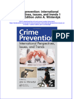 Download textbook Crime Prevention International Perspectives Issues And Trends 1 Edition Edition John A Winterdyk ebook all chapter pdf 