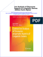 Download textbook Contrastive Analysis Of Discourse Pragmatic Aspects Of Linguistic Genres 1St Edition Karin Aijmer ebook all chapter pdf 