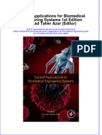 PDF Control Applications For Biomedical Engineering Systems 1St Edition Ahmad Taher Azar Editor Ebook Full Chapter