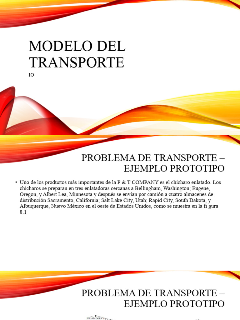 Modelo de Transporte en Programación Lineal | PDF | Transporte ...