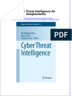 Download textbook Cyber Threat Intelligence Ali Dehghantanha ebook all chapter pdf 