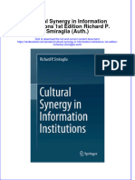 Download textbook Cultural Synergy In Information Institutions 1St Edition Richard P Smiraglia Auth ebook all chapter pdf 