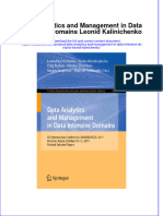 Textbook Data Analytics and Management in Data Intensive Domains Leonid Kalinichenko Ebook All Chapter PDF