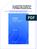 Textbook Courageous Leadership The Missing Link To Creating A Lean Culture of Excellence 1St Edition Sumeet Kumar Ebook All Chapter PDF