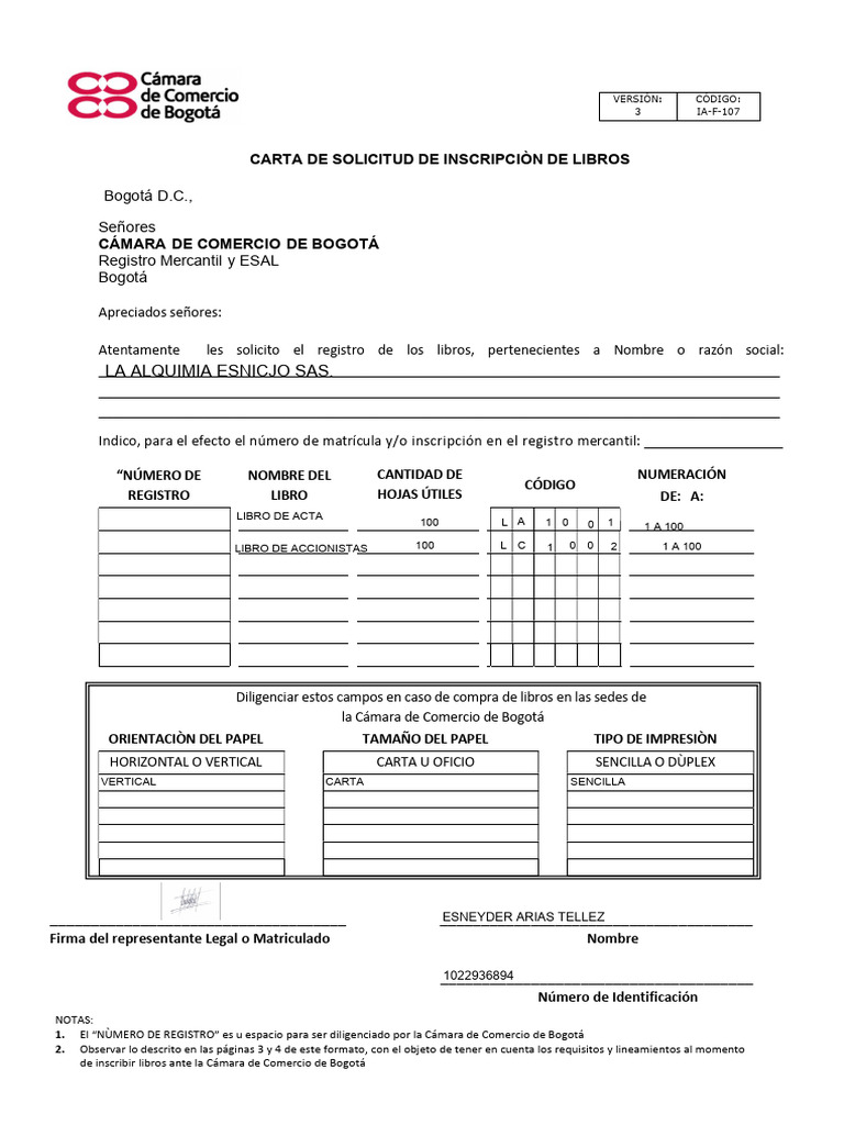 Inscripción de Libros en Cámara de Comercio | PDF | Contador