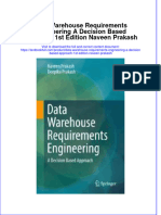 Textbook Data Warehouse Requirements Engineering A Decision Based Approach 1St Edition Naveen Prakash Ebook All Chapter PDF