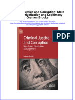 PDF Criminal Justice and Corruption State Power Privatization and Legitimacy Graham Brooks Ebook Full Chapter