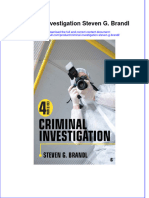 PDF Criminal Investigation Steven G Brandl Ebook Full Chapter