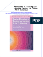 Download textbook Creative Dimensions Of Teaching And Learning In The 21St Century 1St Edition Jill B Cummings ebook all chapter pdf 