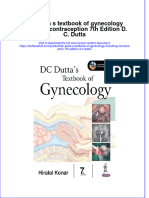 PDF DC Dutta S Textbook of Gynecology Including Contraception 7Th Edition D C Dutta Ebook Full Chapter