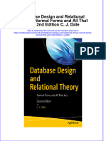 Download pdf Database Design And Relational Theory Normal Forms And All That Jazz 2Nd Edition C J Date ebook full chapter 