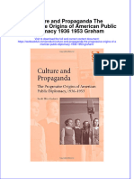 Download textbook Culture And Propaganda The Progressive Origins Of American Public Diplomacy 1936 1953 Graham ebook all chapter pdf 