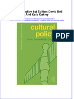 Textbook Cultural Policy 1St Edition David Bell and Kate Oakley Ebook All Chapter PDF