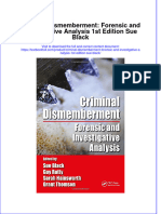 Textbook Criminal Dismemberment Forensic and Investigative Analysis 1St Edition Sue Black Ebook All Chapter PDF