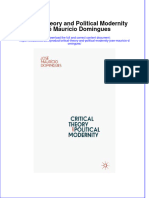 PDF Critical Theory and Political Modernity Jose Mauricio Domingues Ebook Full Chapter
