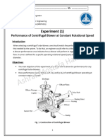 Lab-1-Performance of Centrifugal Blower at Constant Rotational Speed