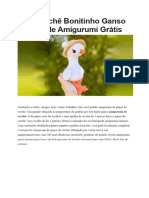 PDF Croche Bonitinho Ganso Receita de Amigurumi Gratis