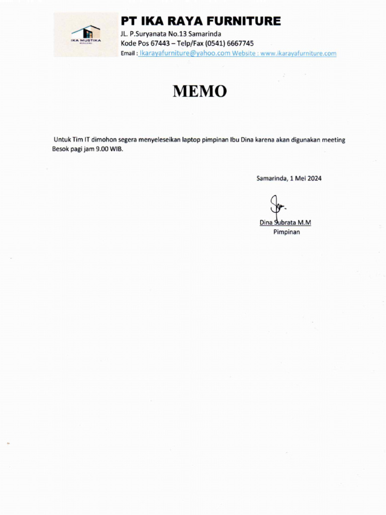 Memo | PDF