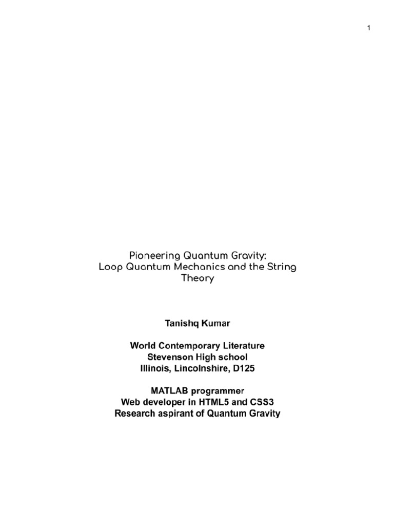 General Relativity vs Quantum Mechanics | PDF | General Relativity ...