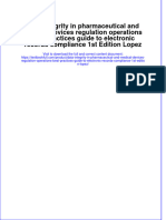 Data Integrity in Pharmaceutical and Medical Devices Regulation Operations Best Practices Guide To Electronic Records Compliance 1st Edition Lopez