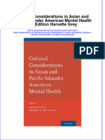 Textbook Cultural Considerations in Asian and Pacific Islander American Mental Health 1St Edition Harvette Grey Ebook All Chapter PDF