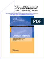 Full Chapter Computer Networks 27Th International Conference CN 2020 Gdansk Poland June 23 24 2020 Proceedings Piotr Gaj PDF