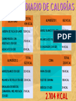 Desayuno Total 494 KCAL Almuerzo 1 662 KCAL