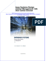 Download textbook Database Systems Design Implementation Management 12Th Edition Carlos Coronel ebook all chapter pdf 