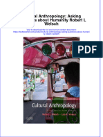 PDF Cultural Anthropology Asking Questions About Humanity Robert L Welsch Ebook Full Chapter