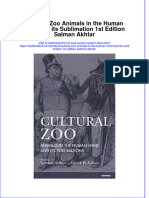 Download textbook Cultural Zoo Animals In The Human Mind And Its Sublimation 1St Edition Salman Akhtar ebook all chapter pdf 