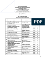 List of Reference Books BSE