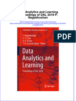 Textbook Data Analytics and Learning Proceedings of Dal 2018 P Nagabhushan Ebook All Chapter PDF