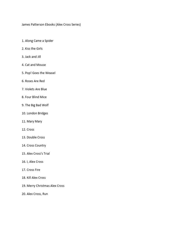 James Patterson Books Full | PDF | Sports \u0026 Recreation, image size:768x1024