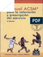 Manual ACSM para La Valoración y Prescripción Del Ejercicio 2a Ed - ACSM