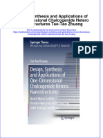 Textbook Design Synthesis and Applications of One Dimensional Chalcogenide Hetero Nanostructures Tao Tao Zhuang Ebook All Chapter PDF