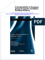 Download textbook Culture And Sustainability In European Cities Imagining Europolis 1St Edition Svetlana Hristova ebook all chapter pdf 