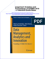 Download textbook Data Management Analytics And Innovation Proceedings Of Icdmai 2018 Volume 2 Valentina Emilia Balas ebook all chapter pdf 