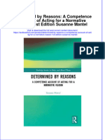 Textbook Determined by Reasons A Competence Account of Acting For A Normative Reason 1St Edition Susanne Mantel Ebook All Chapter PDF