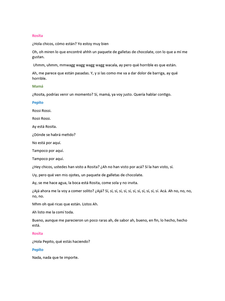 Dialogo Del Teatro para Niños | PDF