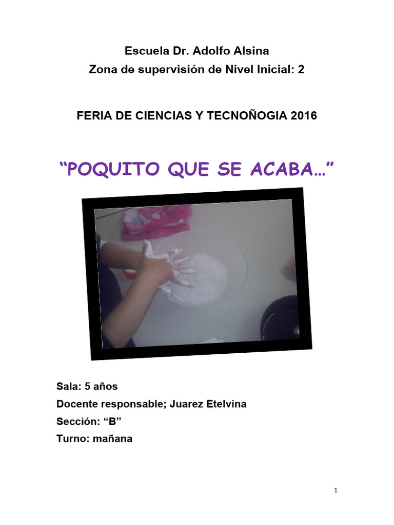 Feria de Ciencias Lavado de Manos | PDF | Lavado de manos | Jabón