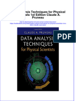 Download textbook Data Analysis Techniques For Physical Scientists 1St Edition Claude A Pruneau ebook all chapter pdf 