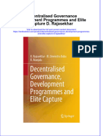 Download textbook Decentralised Governance Development Programmes And Elite Capture D Rajasekhar ebook all chapter pdf 