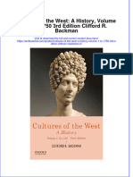 Full Chapter Cultures of The West A History Volume 1 To 1750 3Rd Edition Clifford R Backman 2 PDF