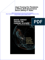 Download pdf Digital Contact Tracing For Pandemic Response Ethics And Governance Guidance Jeffrey P Kahn ebook full chapter 