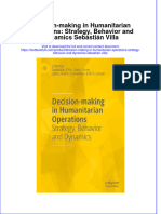 Textbook Decision Making in Humanitarian Operations Strategy Behavior and Dynamics Sebastian Villa Ebook All Chapter PDF