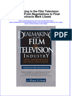 Download textbook Dealmaking In The Film Television Industry From Negotiations To Final Contracts Mark Litwak ebook all chapter pdf 