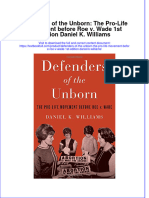 Textbook Defenders of The Unborn The Pro Life Movement Before Roe V Wade 1St Edition Daniel K Williams Ebook All Chapter PDF