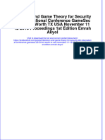PDF Decision and Game Theory For Security 4Th International Conference Gamesec 2013 Fort Worth TX Usa November 11 12 2013 Proceedings 1St Edition Emrah Akyol Ebook Full Chapter