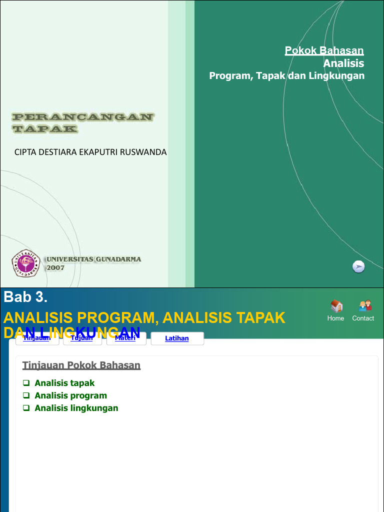 Materi Perancangan Tapak - Bab 3 | PDF