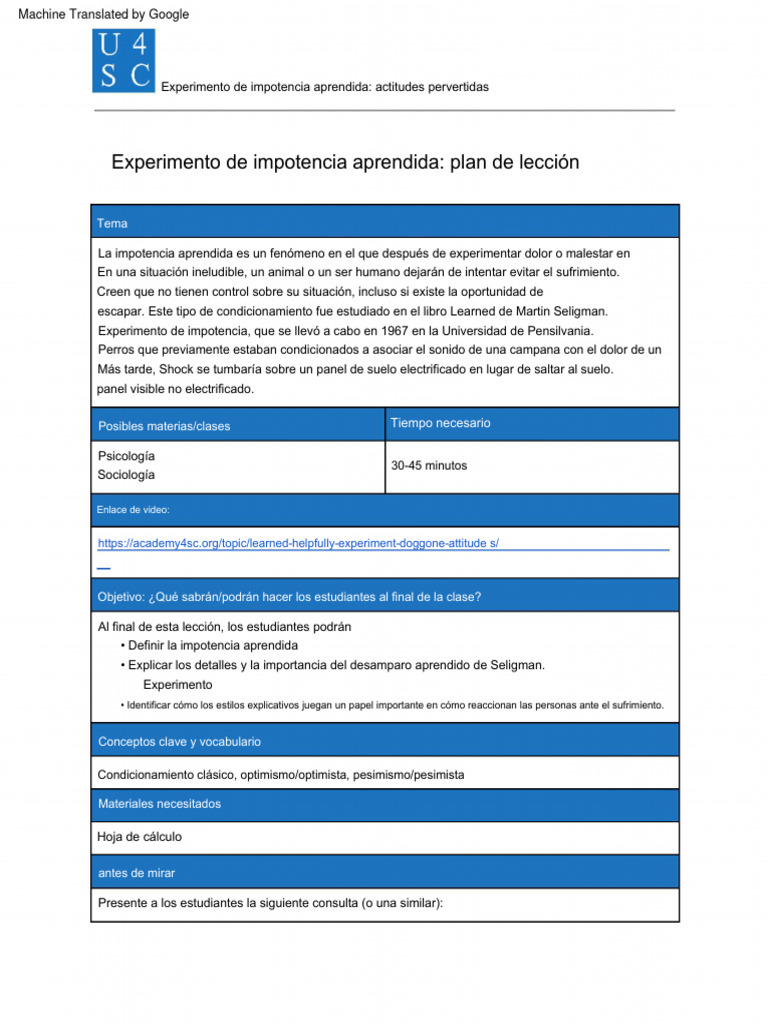 LEARNED HELPLESSNESS EXPERIMENT visual data 3